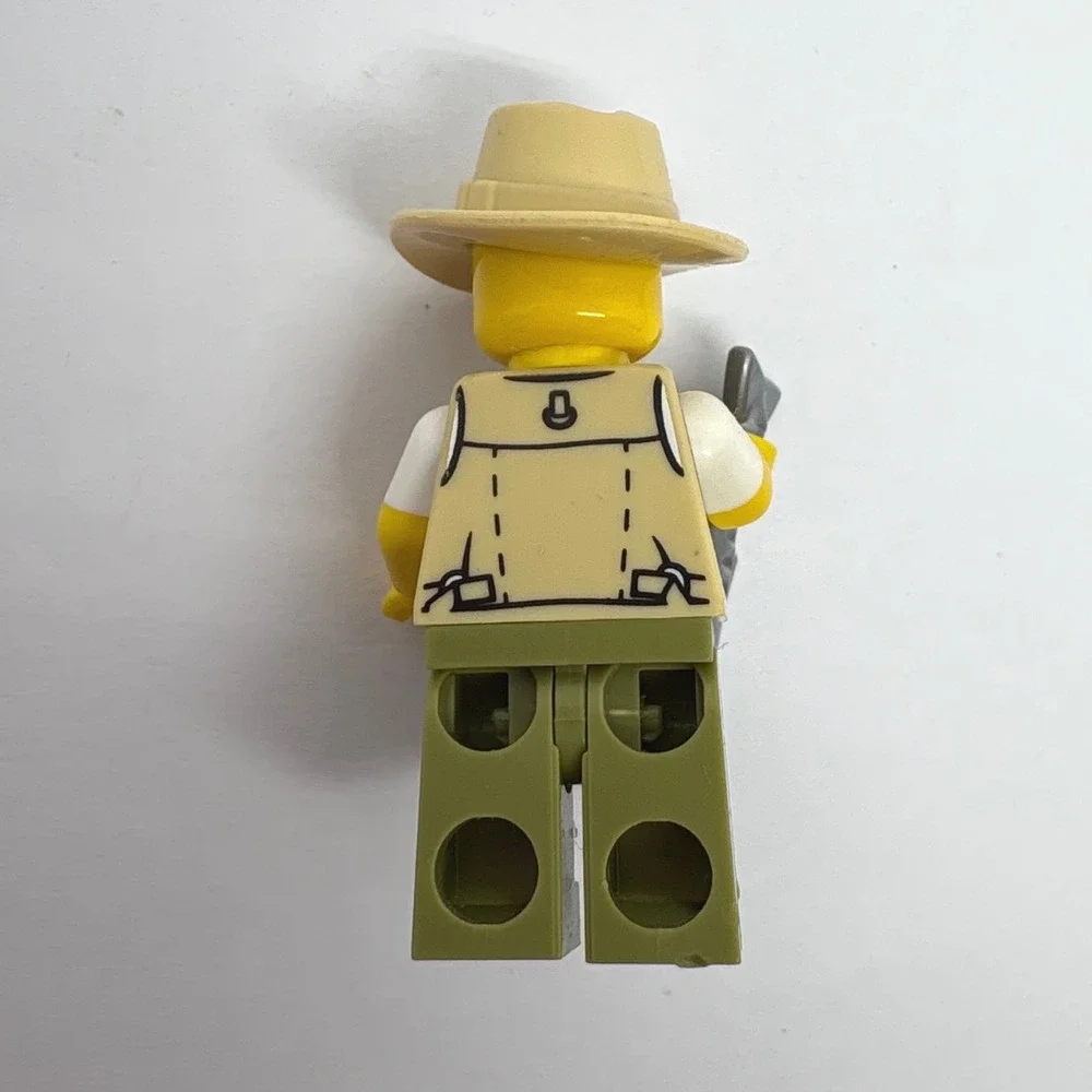 LEGO City Fisherman Minifigure Vest Safari Hat Fish Father's Day Dad Grandpa